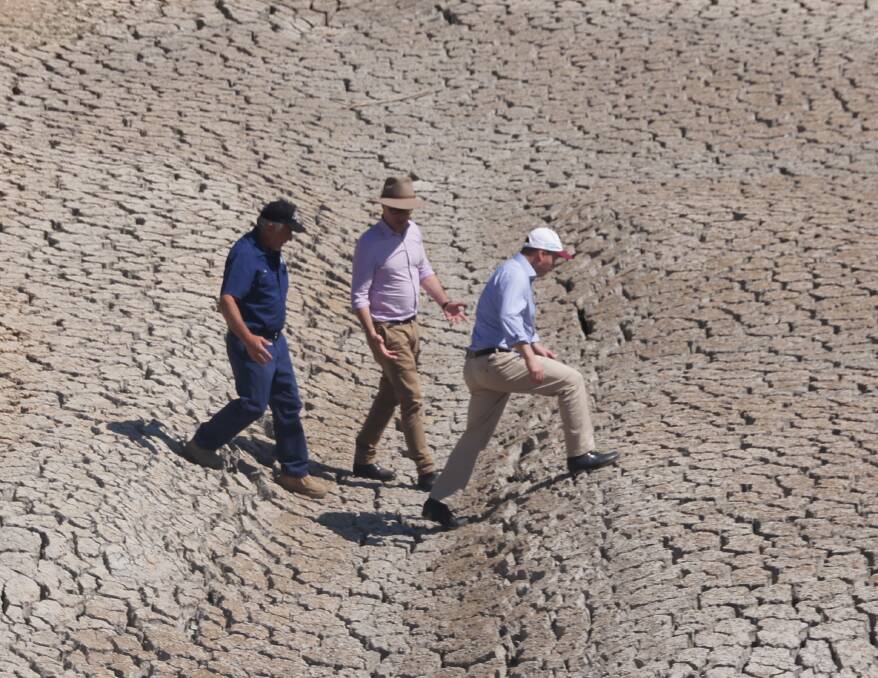 The PM tours a drought region.