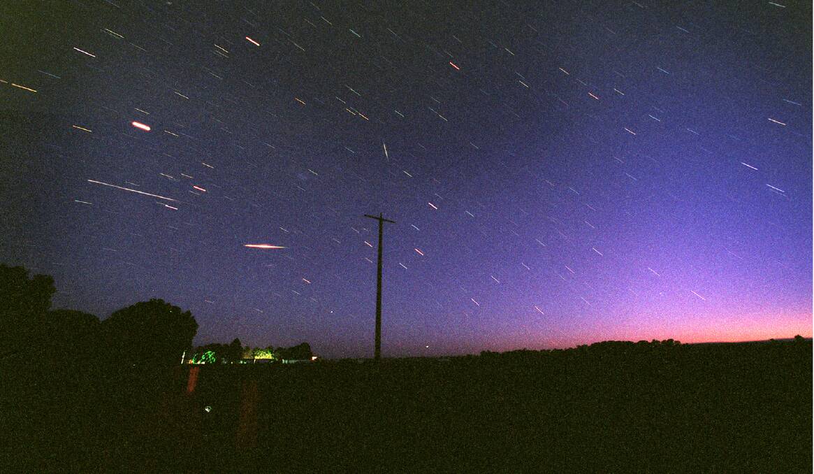 A meteor shower over central Victoria. Picture: Craig Abraham