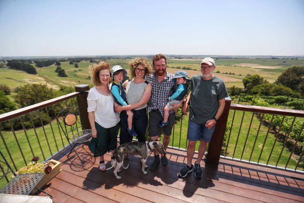 The Wurlod family: Bernadette, Archer, 3, Caitlin, Jerram, Wren, 1, and Barry at their Dixie home. Picture: Morgan Hancock