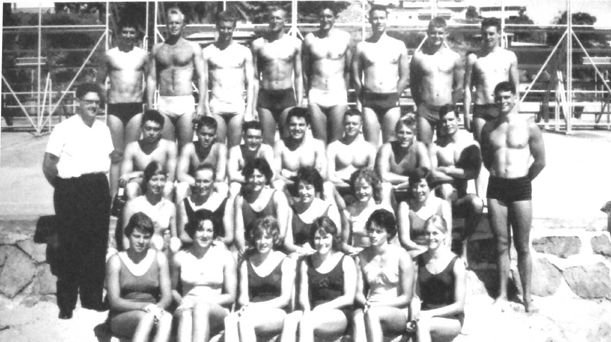 The 1960 Australian Olymic swimming team on the beach beside Tobruk Pool. Photographs courtesy of AOC archives, Mount Isa Mail and MIMAG.