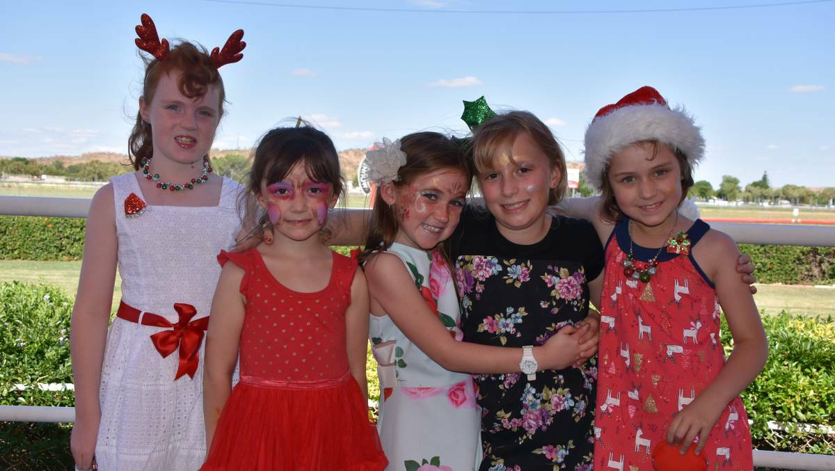 Georgia, Talynn, Hayley, Tia, and Gabi were at the Christmas races in 2017. 