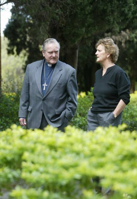 Concerns: Maitland-Newcastle Bishop Michael Malone and the late former diocese child protection officer Helen Keevers.