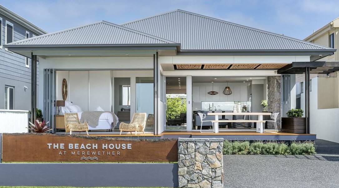 Luxury: Merewether's The Beach House has been listed online as a luxury weekender with ocean views since December, 2016, but its path to development approval via the Land and Environment Court has been stormy.