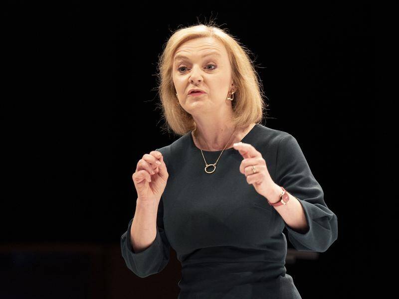 Liz Truss is still far ahead as preferred leader in the latest poll of Conservative Party members. (AP PHOTO)