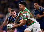 Latrell Mitchell was one of a number of Souths' standouts in their big win over Parramatta. (Dan Himbrechts/AAP PHOTOS)