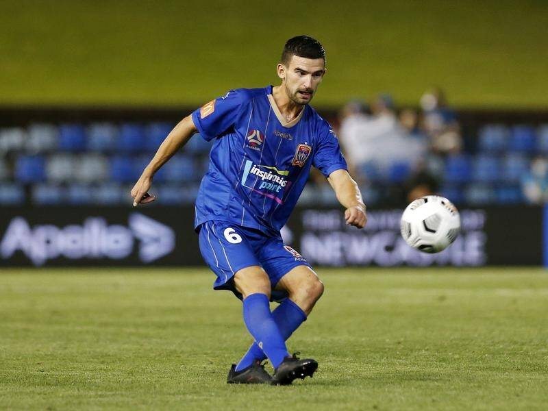 Steven Ugarkovic scored a screamer for the Newcastle Jets in their A-League draw with Macarthur FC.