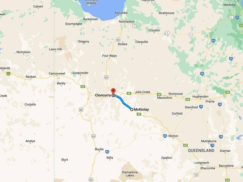 Three people are dead after a plane conducting surveillance in remote northwest Queensland crashed. (HANDOUT/Google Map)