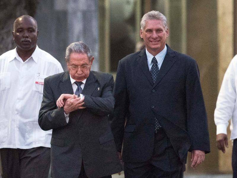 Cuba's VP Miguel Diaz-Canel Bermudez (R) is set to become the nation's first non-Vastro president.