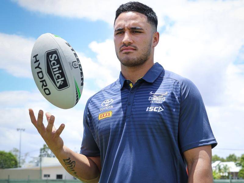 Valentine Holmes will play his first game for North Queensland in a trial in Cairns.