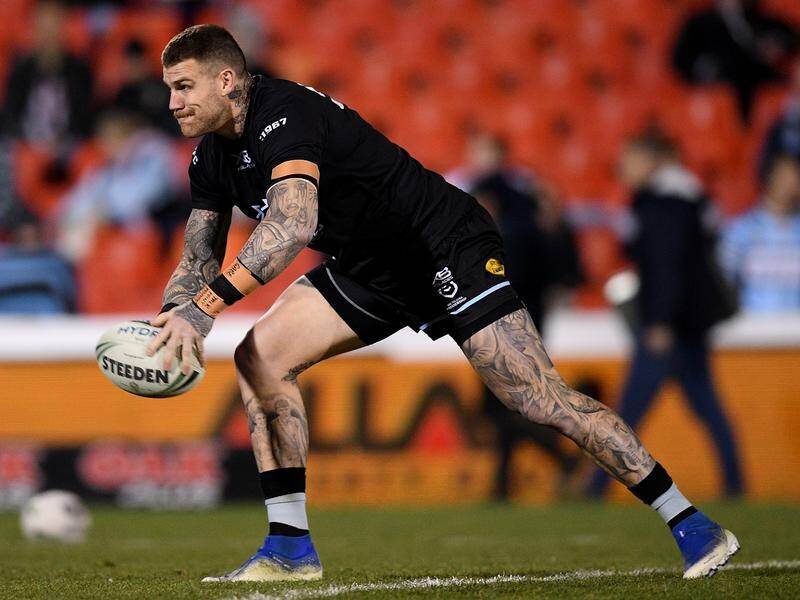The NRL pre-season schedule of Cronulla's Josh Dugan has been hampered by a knee problem.