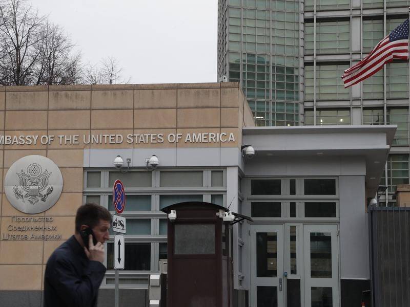 Russian authorities are reportedly seeking three members of the US embassy in Moscow for theft.