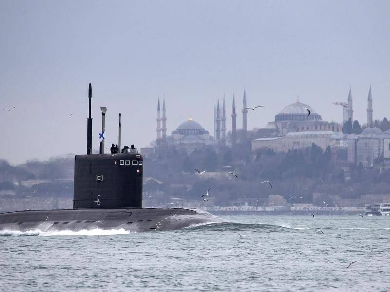A UK intelligence report says Russia has withdrawn submarines from Crimean peninsula. (EPA PHOTO)