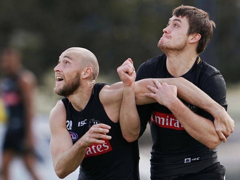 Ben Reid (left) has not played since round 15, when he suffered another calf muscle injury.