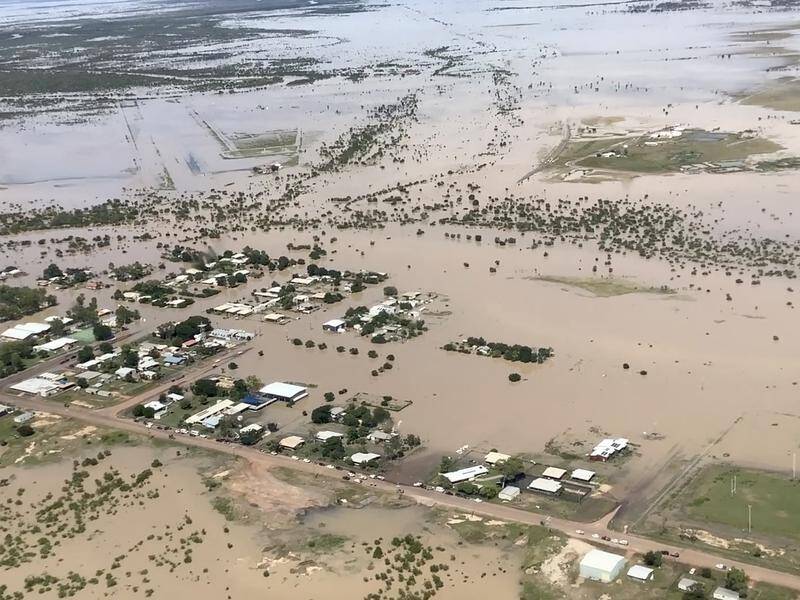 Many of the houses in Burketown in Queensland have been deluged by floodwaters. (PR HANDOUT IMAGE PHOTO)