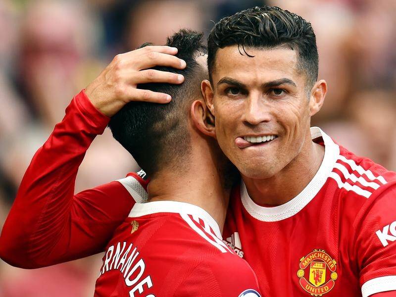 Cristiano Ronaldo, with teammate Bruno Fernandes, enjoyed a special return at Old Trafford.