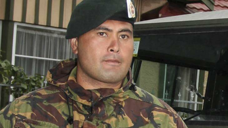 Lance Corporal Ngati Kanohi Haapu during recovery operations after the Christchurch earthquake, 2011. Photo: SNPA / Pam Johnson