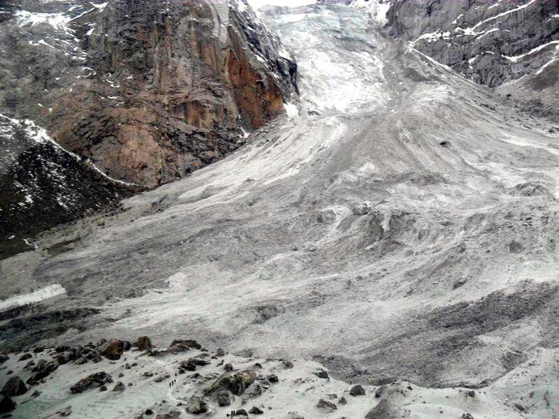 Two Pakistani helicopter pilots have died after their aircraft crashed into a Himalayan glacier.