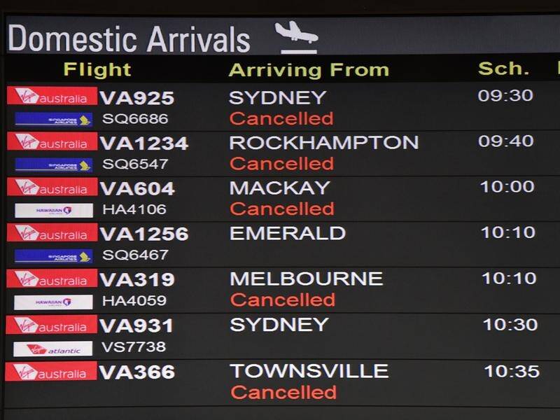 Flights in and out of Brisbane Airport have been delayed after a severe storm, or possibly a tornado