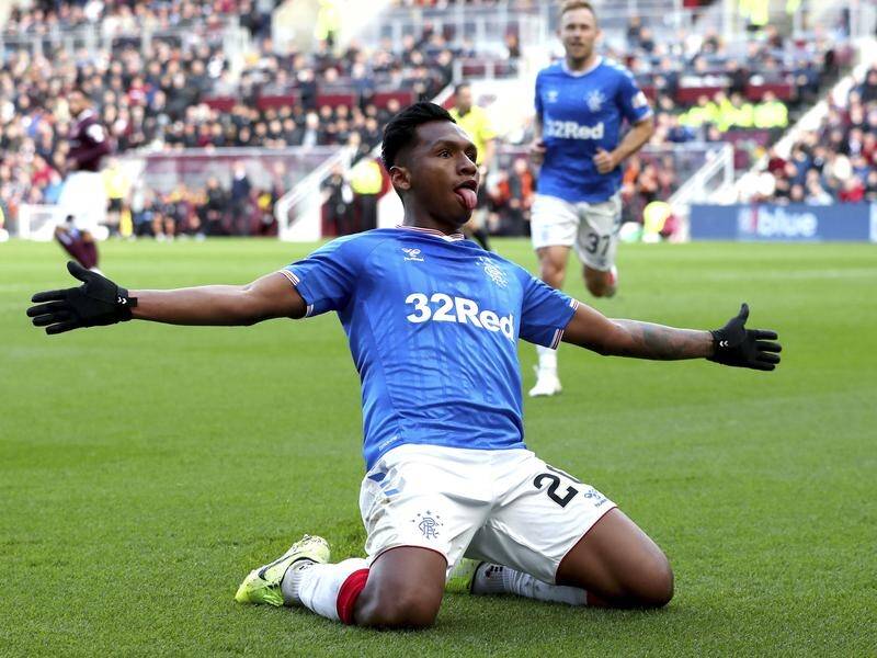 Rangers Alfredo Morelos has completed 100 goals for Rangers.