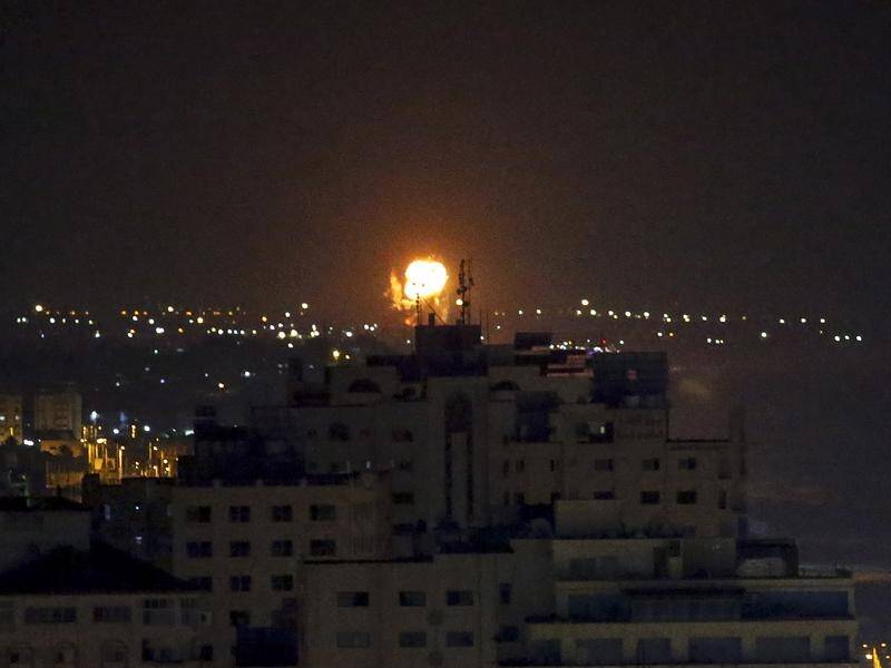 Israel's air force has struck Hamas targets in the Gaza strip in response to a rocket attack.