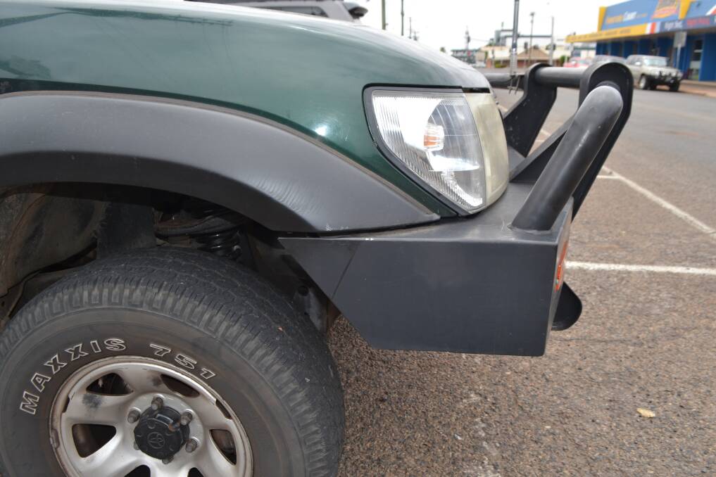 FORWARD LEANING: An example of a bull bar that a traffic police officer believed needed replacing.