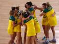 The Daimonds celebrate their gold medal. PICTURE: GETTY