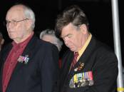 WW 2 veteran John Dickie, left, with RSL Sub-Branch Secretary and ex-serviceman Kerry Bee.
