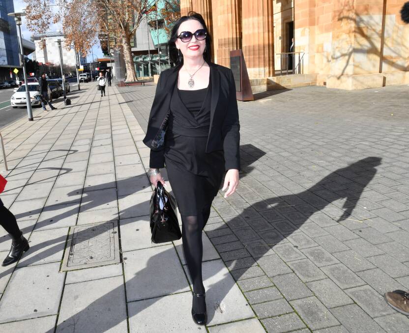 Morgan Cox is seen outside the Magistrates Court in Adelaide. Picture: AAP