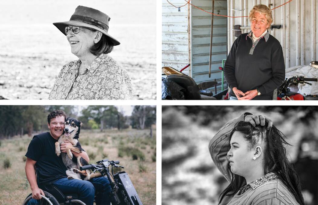 Hear Them Raw will share the stories of the true warriors of the bush, including (clockwise) Jill Goodman, Jill Roughley, Jarrod Emeny and Lily Laws. Photos: Lucy Kinbacher, Emily H Photography and supplied