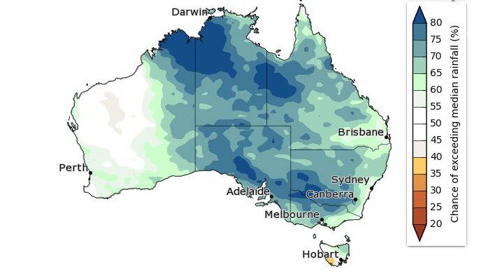 October looks set to be a relatively dry month for Queensland. Source - BOM 