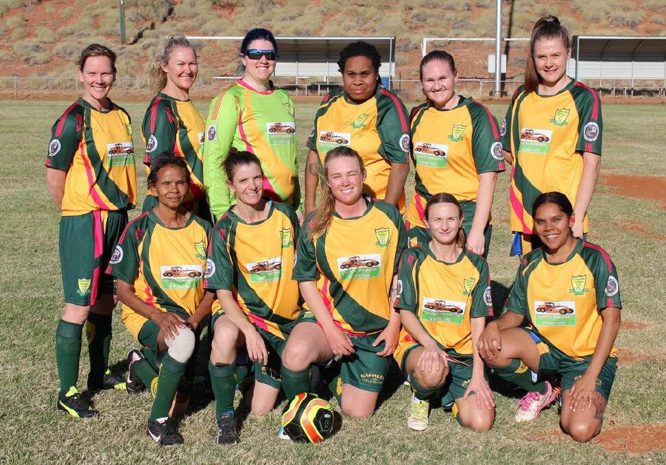In their second season the Cloncurry Ladies team has gone from bottom of the ladder to finish second. Picture: Brad Rix and Cloncurry Football Club - Soccer.