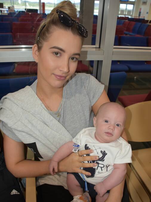 Young mum Taylah Horne is flying across the country to Perth with her three month old son Ezra. 