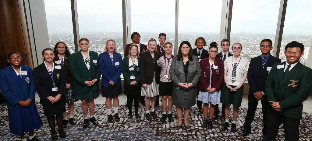 NEW GIG: Education minister Grace Grace appointed 16 students from around the state, to serve on the Ministerial Student Advisory Council. Picture: Supplied. 