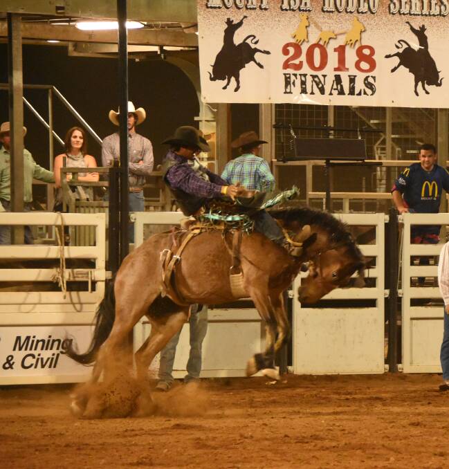 BUCKING BRONCO: Cloncurry's Tyler Chong loves the rush of bronc riding. Picture: Lydia Lynch.