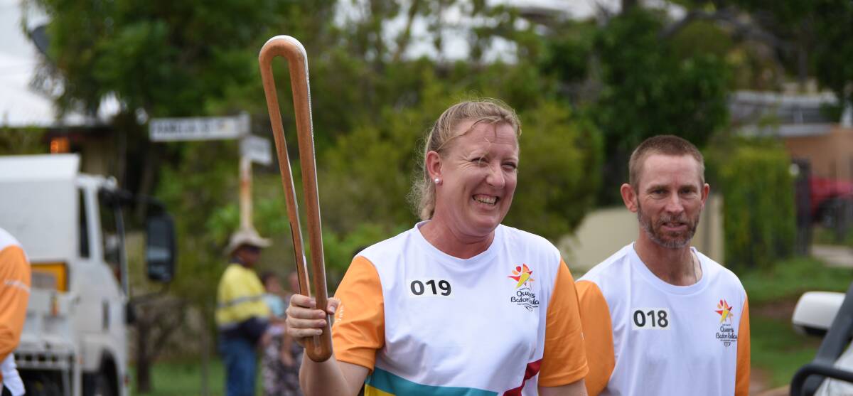 Sgt Scott was one of the baton bearers for the Queen's Baton Relay earlier this year. Picture: Lydia Lynch. 