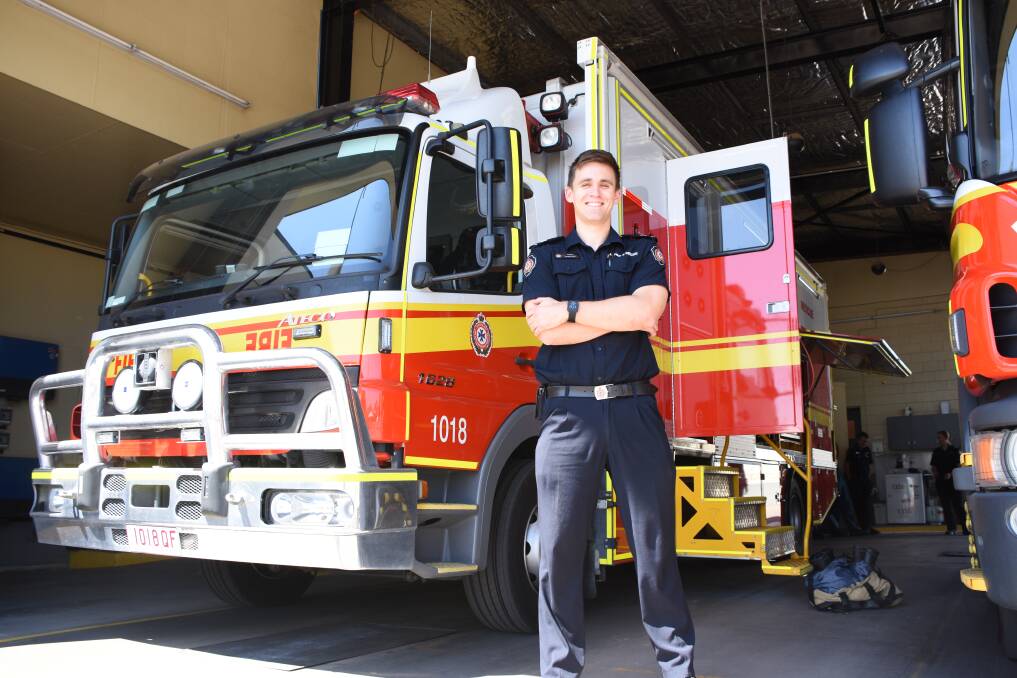 HOT WHEELS: Mount Isa firefighter Patrick Buck shows off the new operational support unit. Picture: Lydia Lynch. 