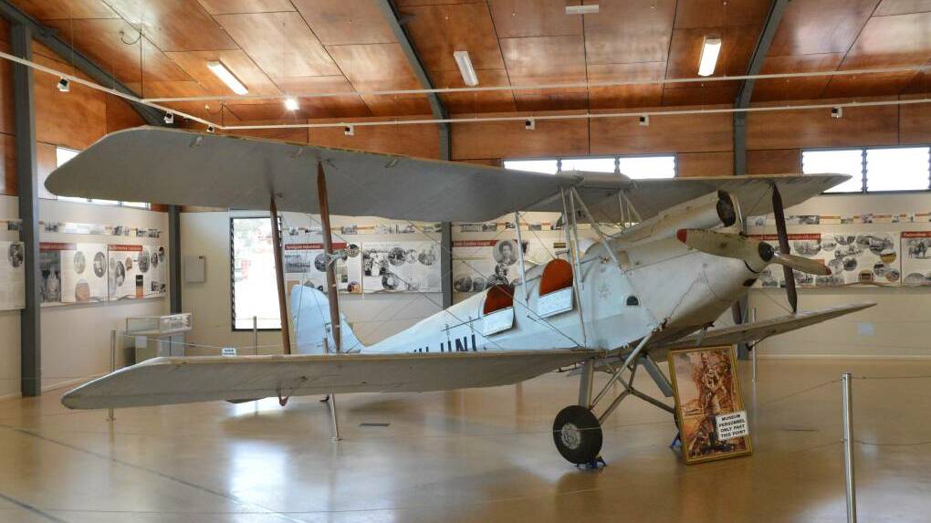 HISTORIC PLANE: Dr Clyde Fenton's Gipsy Moth, is on display at Katherine Museum. 
