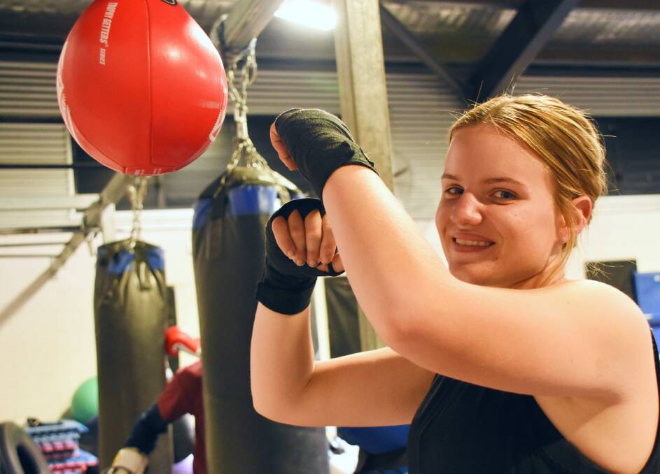 KNOCKOUT SUCCESS: Shannay Stringer, 15, had her first fight in Townsville last month.