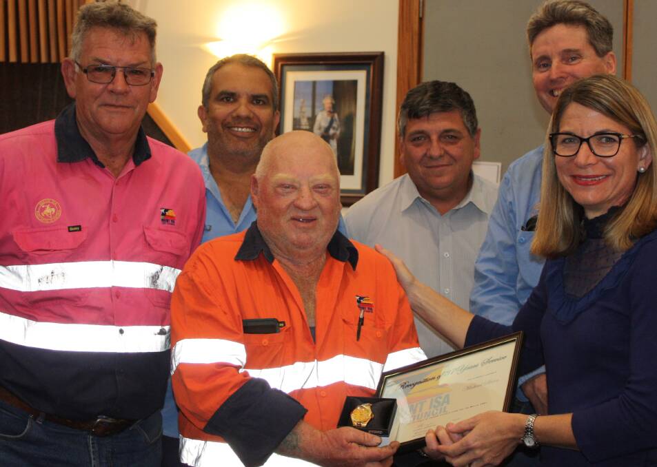 Michael “Blue” Slater's colleagues celebrated his career at a special luncheon last week. Picture: Mount Isa City Council. 
