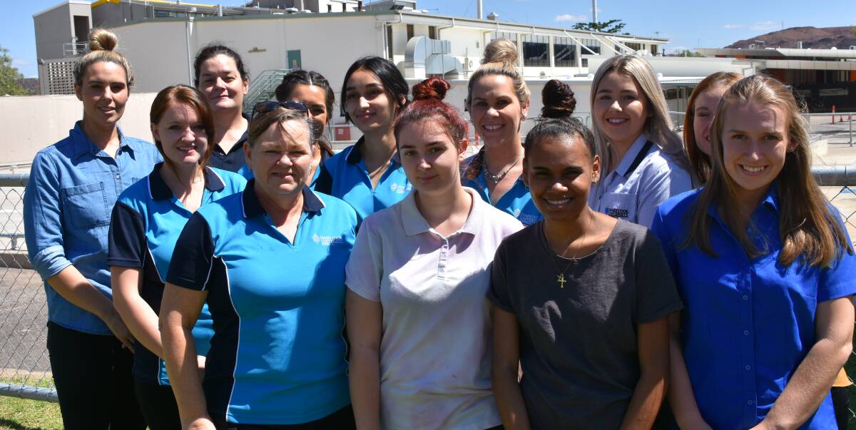 Some of the students studying nursing through James Cook University at the Centre for Rural and Remote Health in Mount Isa. 