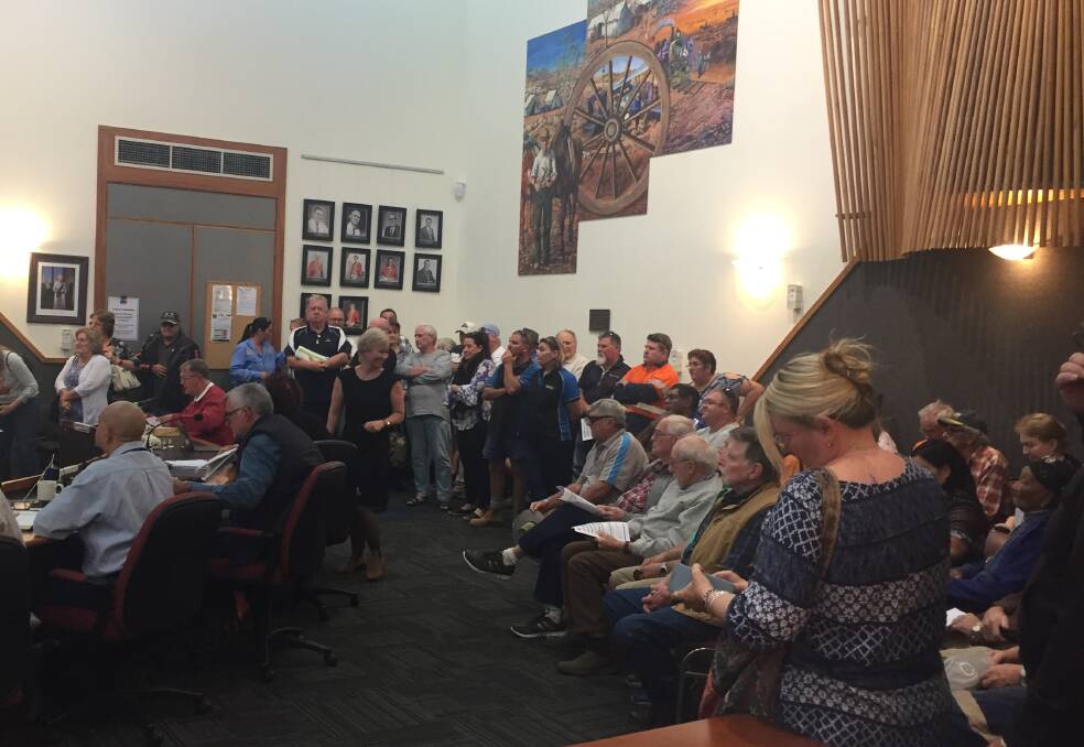 FULL HOUSE: A strong contingent of residents went to Wednesday's council meeting to voice concerns over new water charges, 
