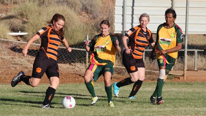 Concordia Football Club’s Women’s Team, Tigers are heading into the B Grade Final this weekend against Cloncurry. Picture: Brad Rix and Cloncurry Football Club - Soccer.