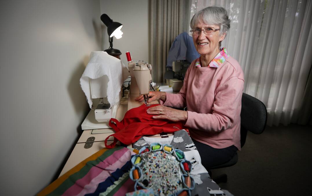 SEW GOOD: Wodonga's Heather Dyke and her Tuesday sewing group have put their skills towards helping others.  Picture: JAMES WILTSHIRE