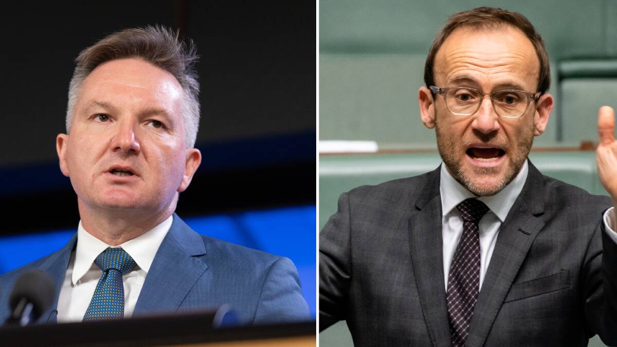 Labor's Chris Bowen and Greens' leader Adam Bandt won't be working together on climate change. 