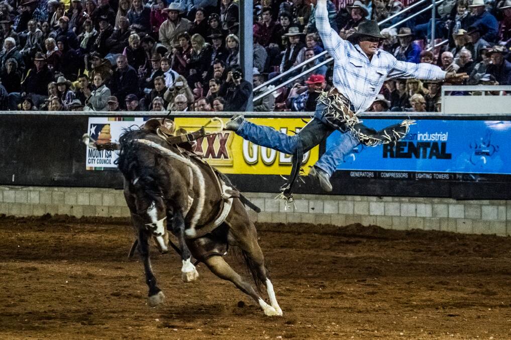 RODEO: All of the thrills and spills of rodeo are captured in this shot.