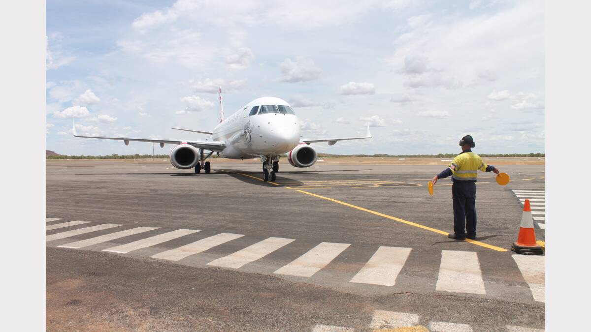 HISTORIC MOMENT: Businesses and residents of Cloncurry are delighted with the Virgin Australia service to Brisbane. 