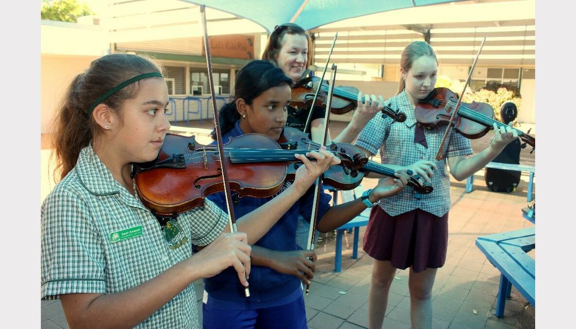 The Camerata of St John’s professional Queensland Chamber string orchestra yesterday presented their inaugural free school workshop in Mount Isa.